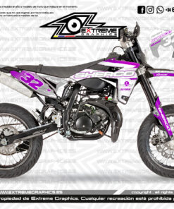 Adhesivos Moto Sherco Race Blanco y Rosa