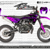 Adhesivos Moto Sherco Race Negro y Morado