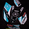 OUTLET // Kit adhesivos yfz 450 diseño Line Up Negro Turquesa
