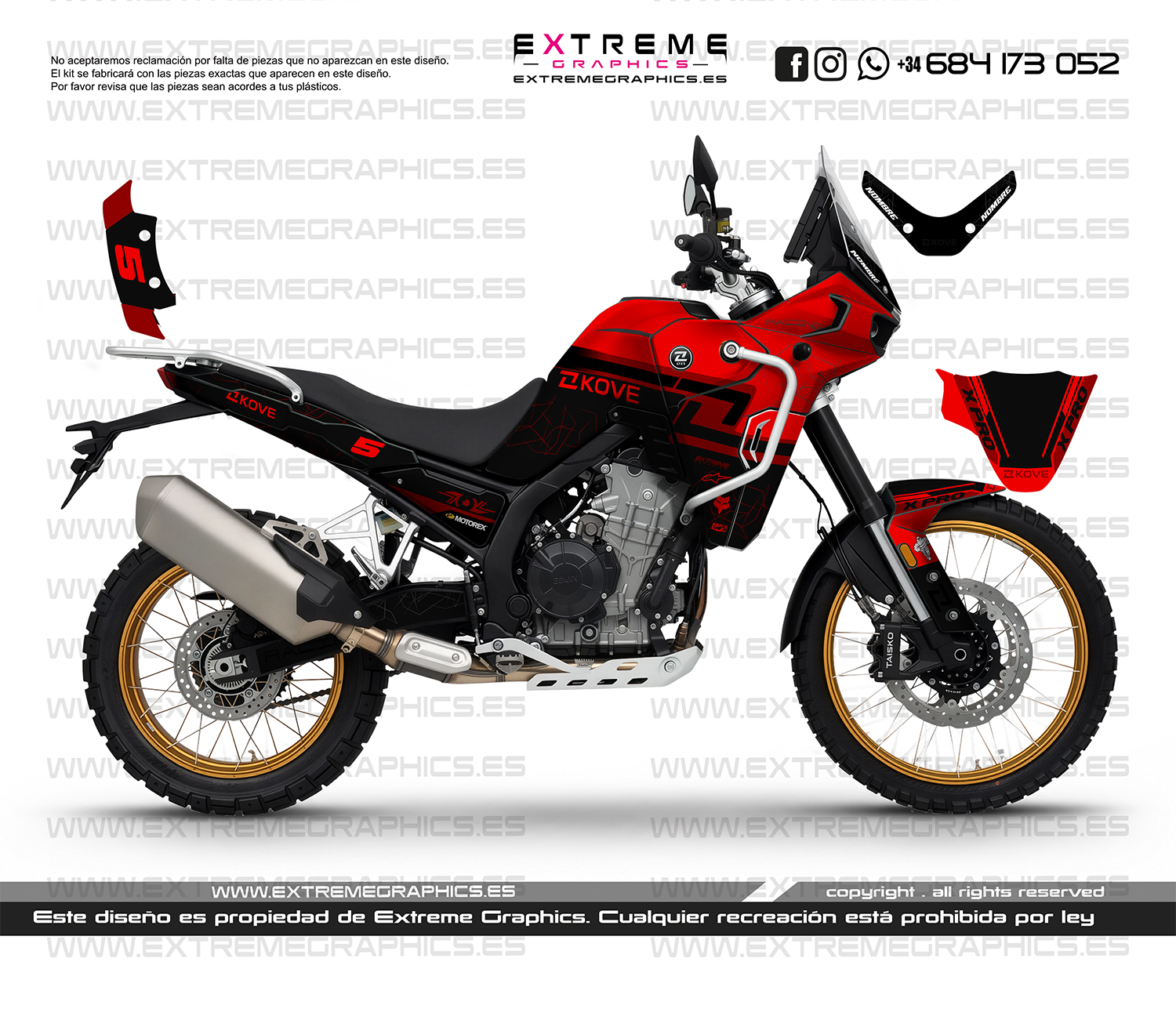 Kove minimal rojo-negro