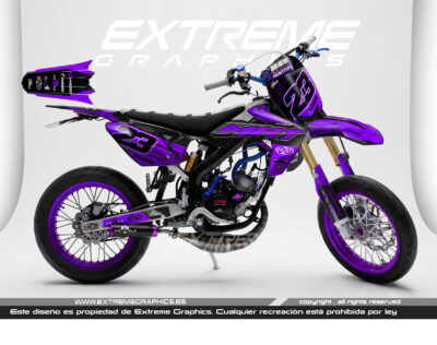 Adhesivos Moto Rieju MRT Viral Morado