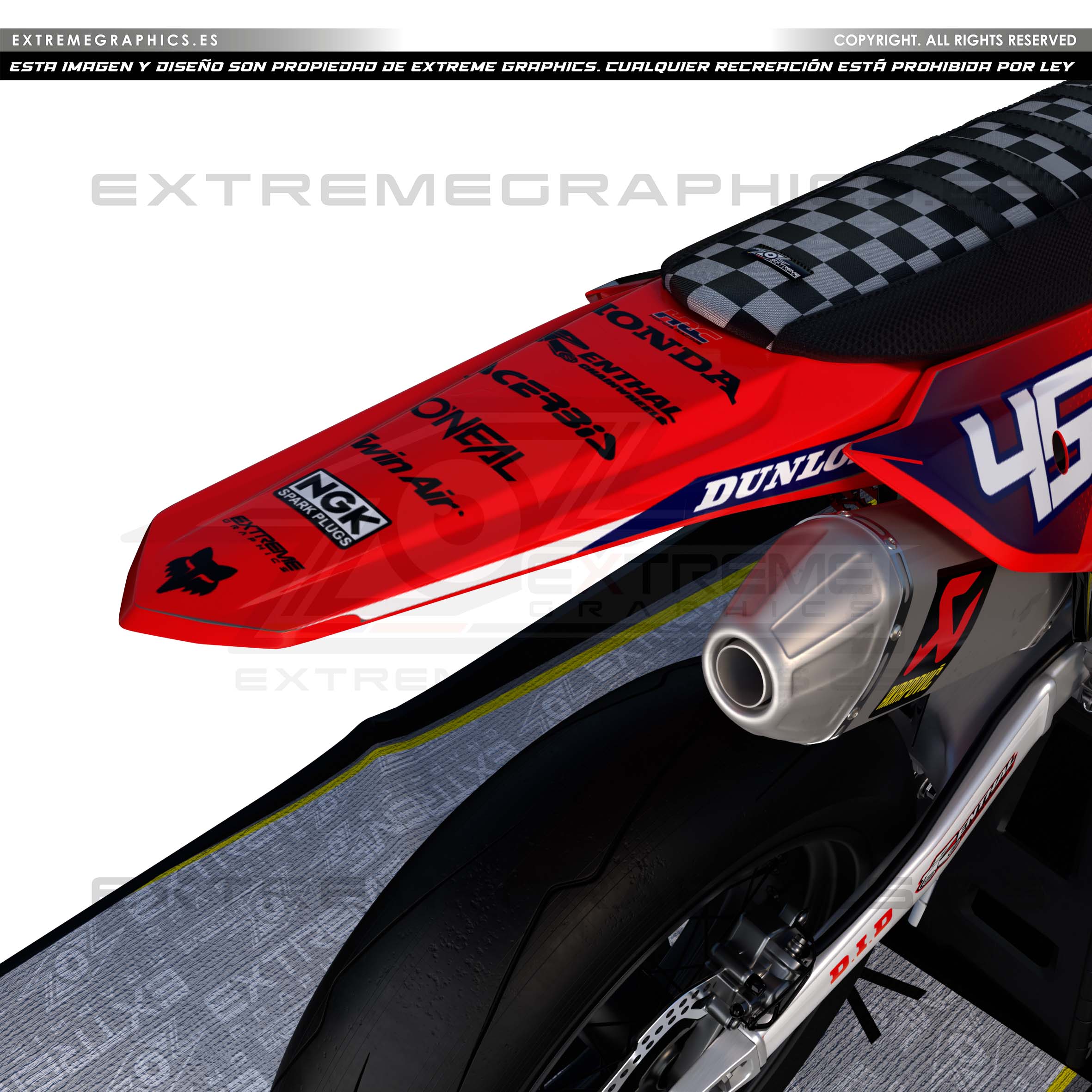 crf bigline rojo trasera