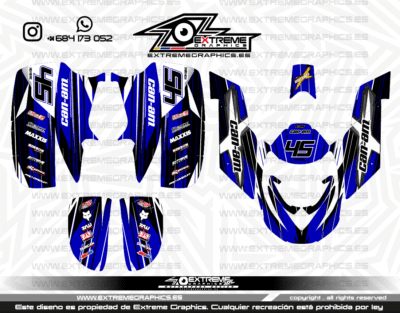 Adhesivos Quad Can Am Bombardier DS 650 Racing Azul