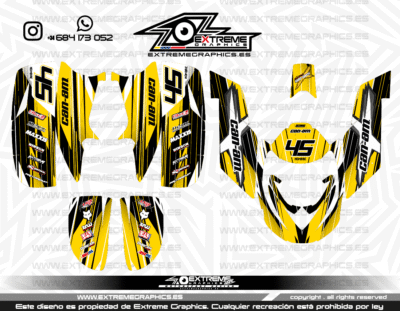 Adhesivos Quad Can Am Bombardier DS 650 Racing Amarillo